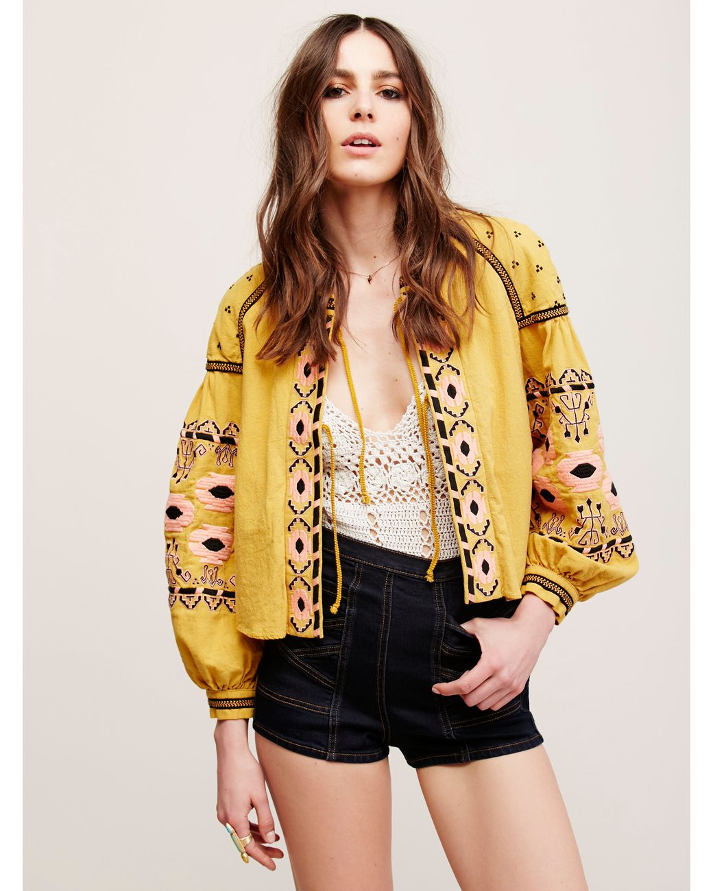 Free people shop embroidered jacket